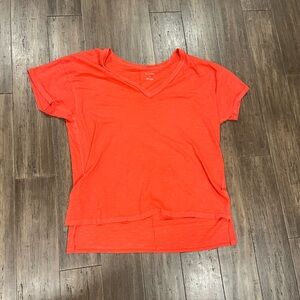Pilcro Orange Short Sleeve V-Neck T-Shirt